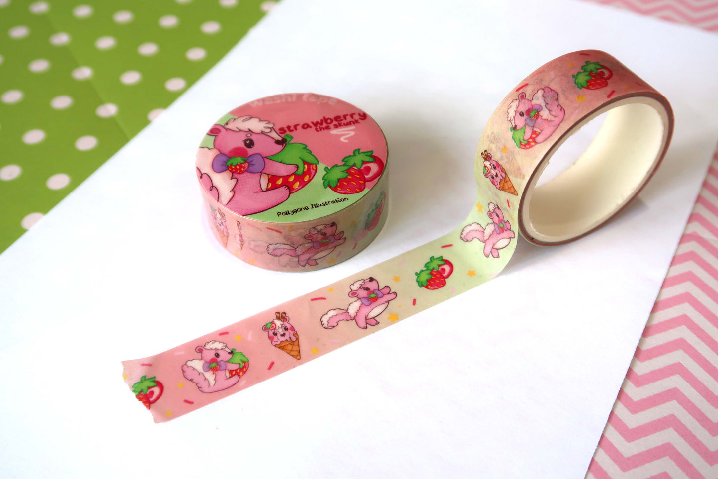 Strawberry Skunk Washi Tape