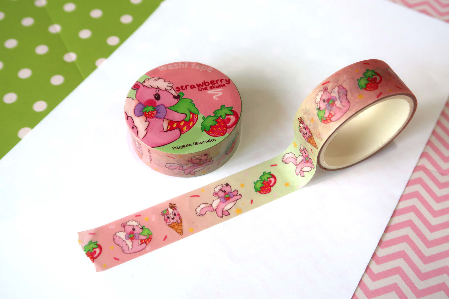 Strawberry Skunk Washi Tape