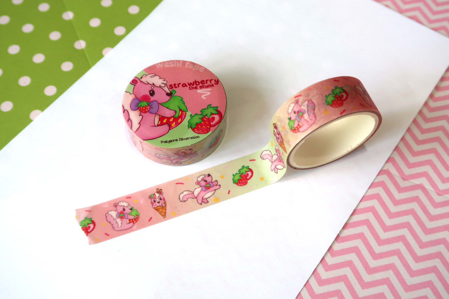 Strawberry Skunk Washi Tape