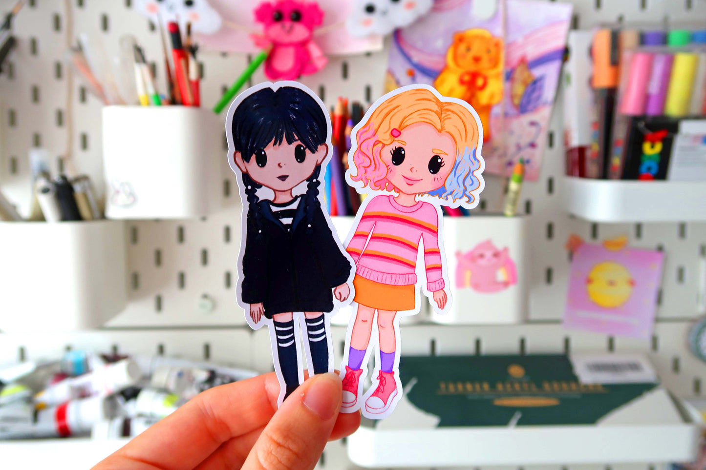 Wednesday Addams and Enid Sinclair Stickers