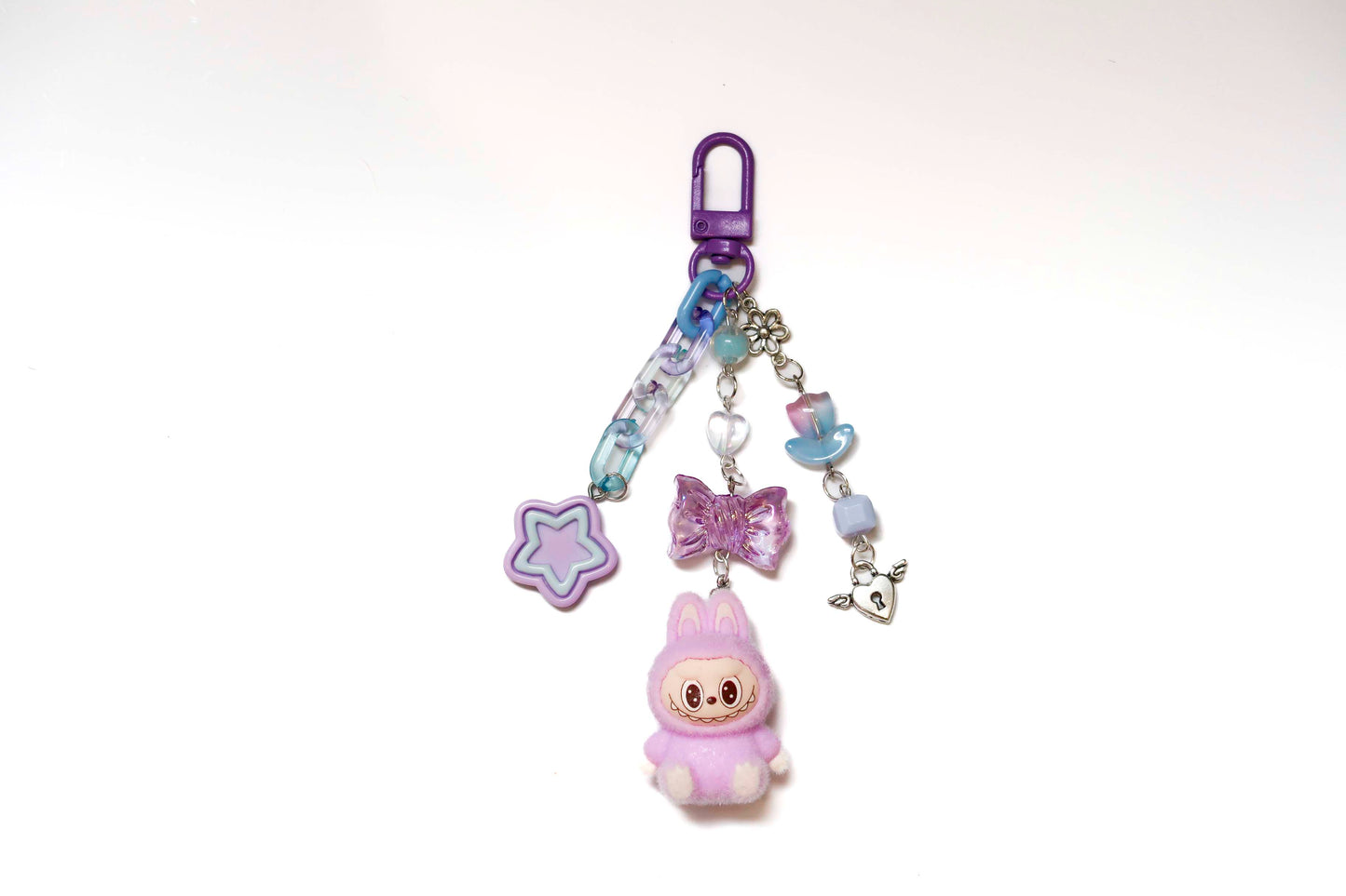 Labubu Lilac Daydream Beaded Keyring