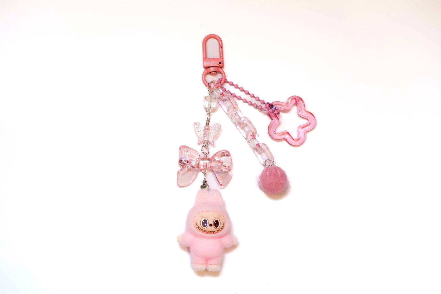 Labubu Cotton Candy Beaded Keyring