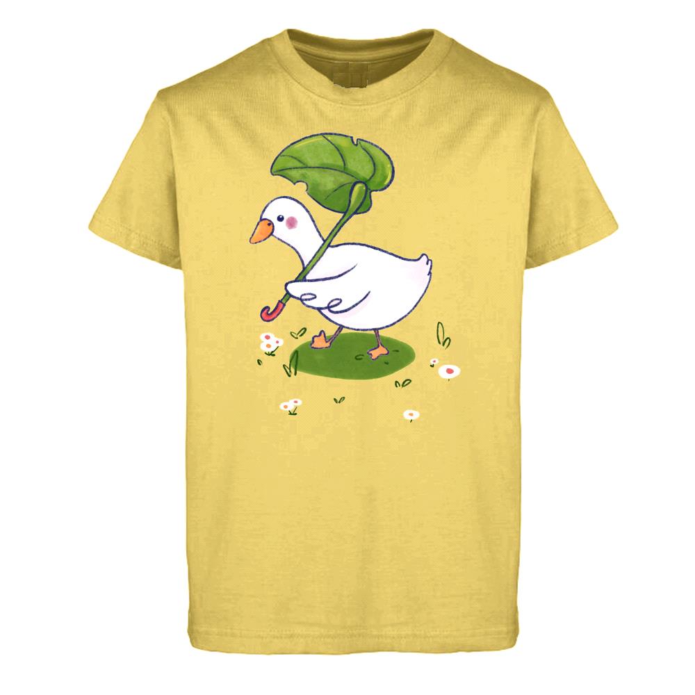 Duck with Leaf Umbrella T-shirt