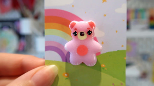 Pink Bear Pin