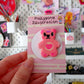 Pink Heart Bear Badge