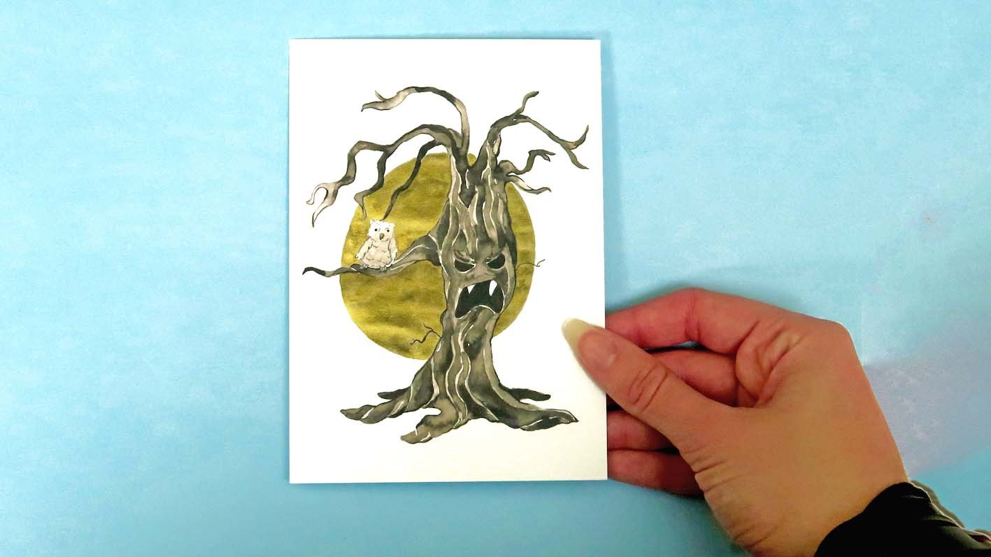Spooky Tree Postcard Print