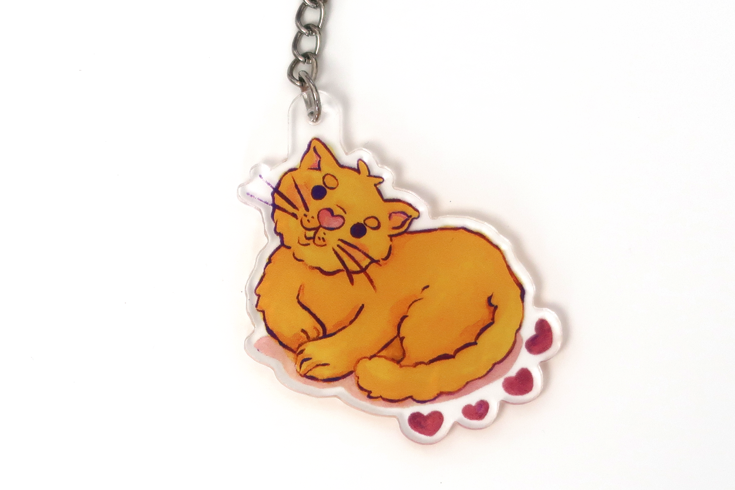 Orange on sale cat keychain