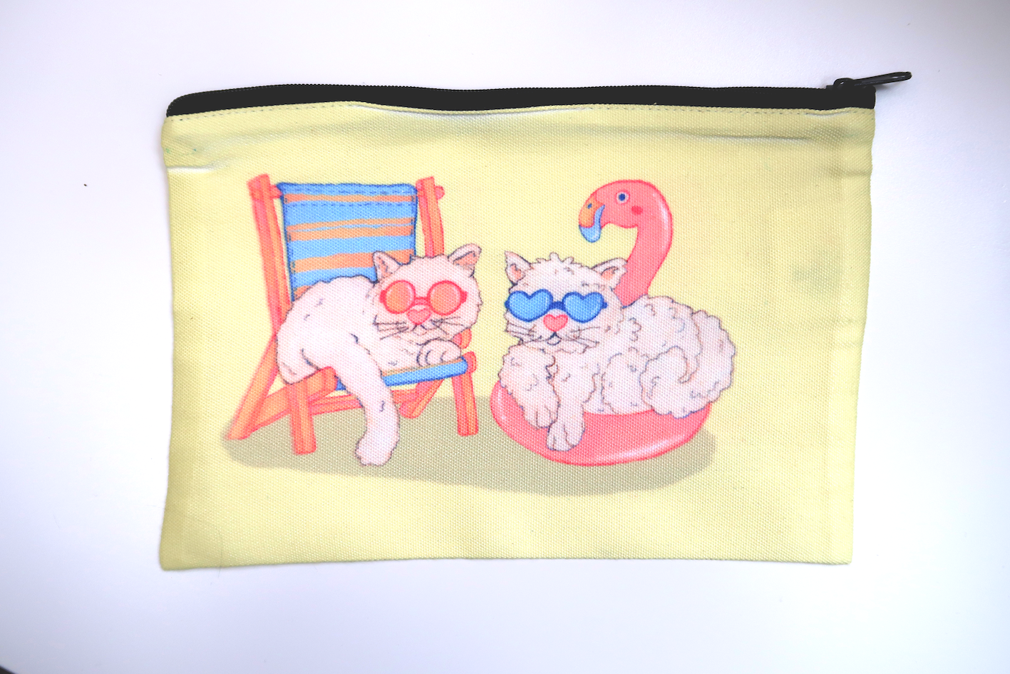 Summer Kitties Make-up Bag and Mirror set