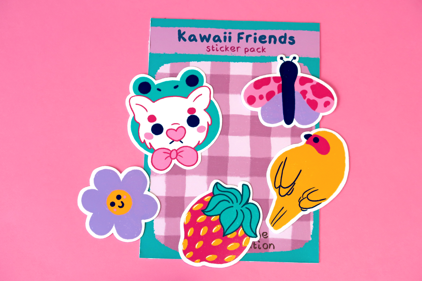Kawaii Friends Vinyl Sticker Set (Pack of 5)