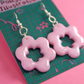 Swirly Flower Earrings - CHOOSE YOUR COLOUR  (sterling silver plated, hypoallergenic)