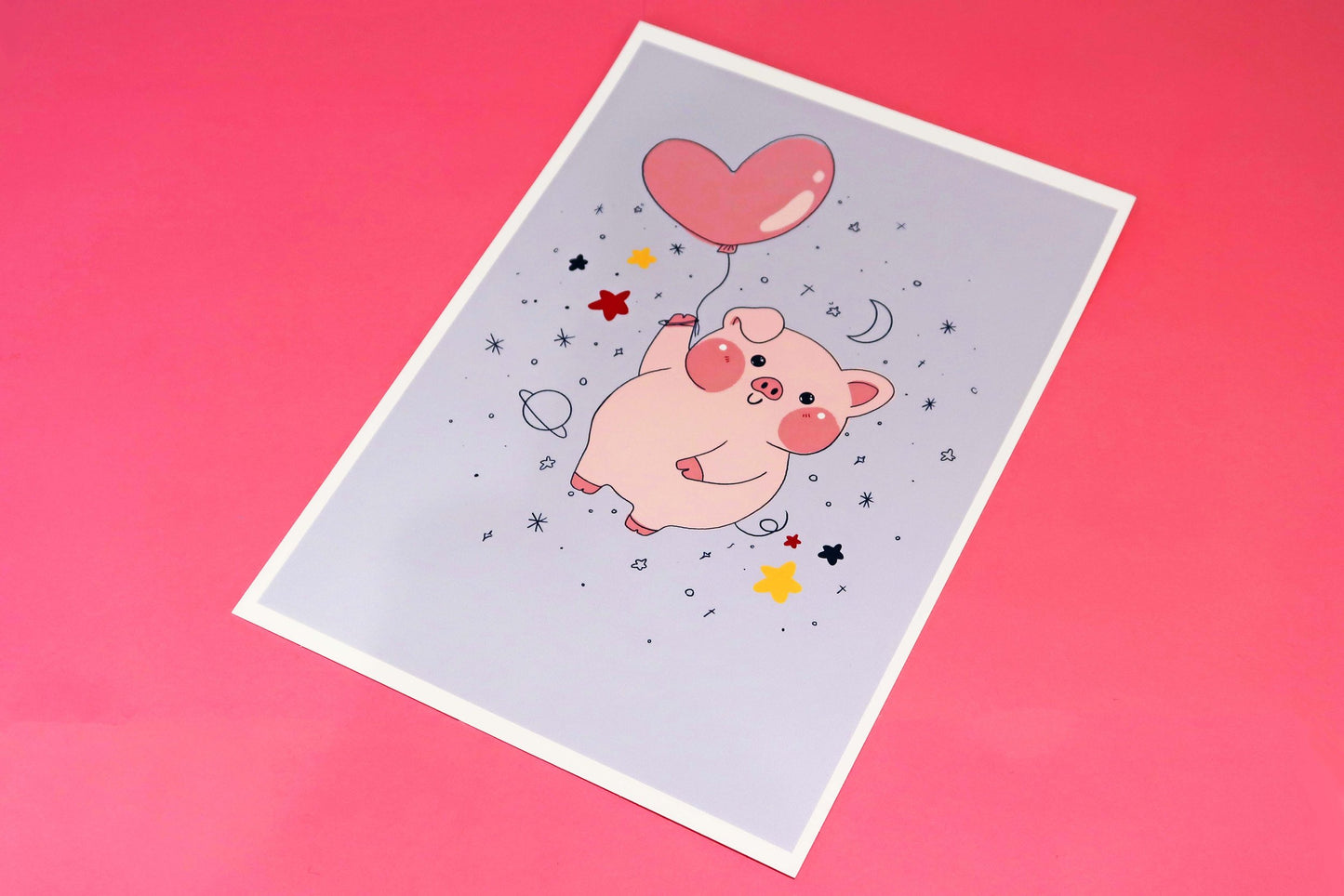 Balloon Pig A5 Print