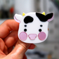 Acrylic Cow Badge