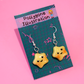 Yellow Shimmer Star Earrings (sterling silver plated, hypoallergenic)