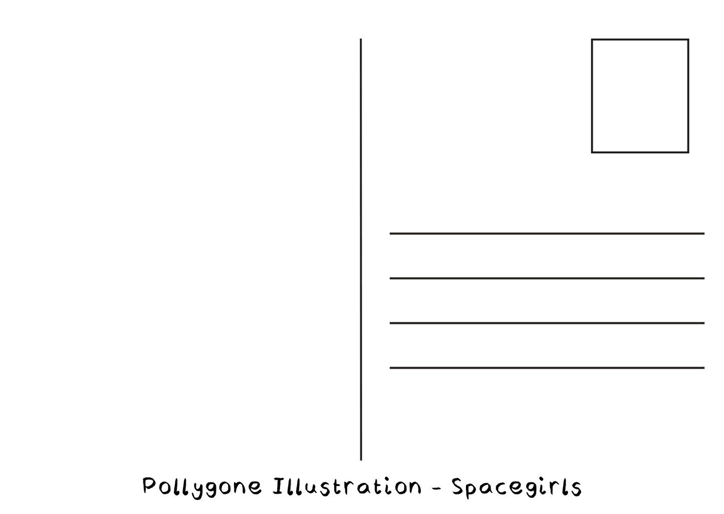 Space Girls Postcard Print Set - 6 Postcards