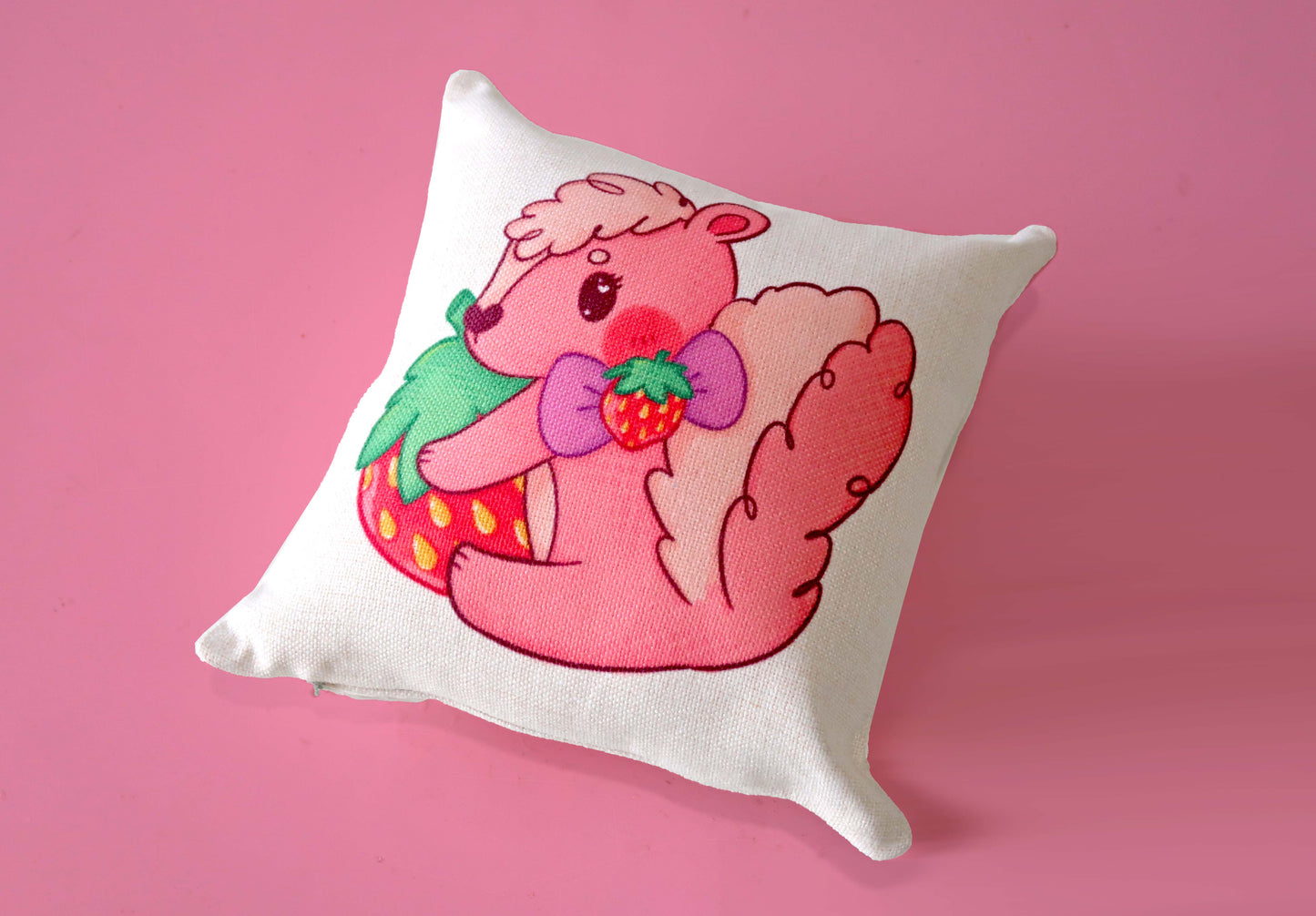 Strawberry Skunk Cushion