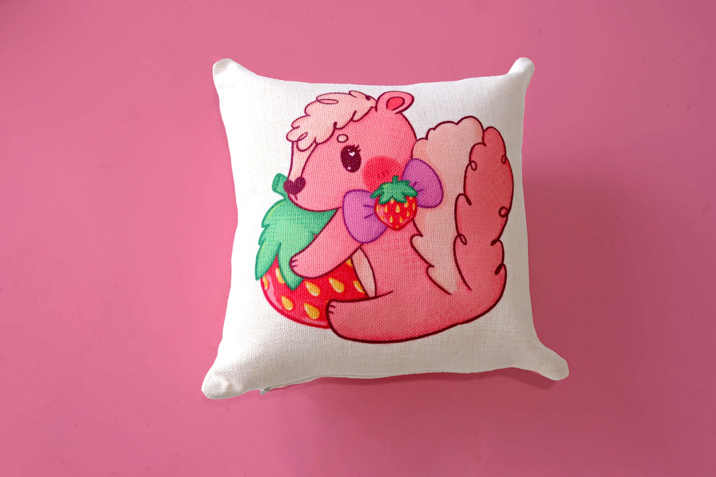 Strawberry Skunk Cushion