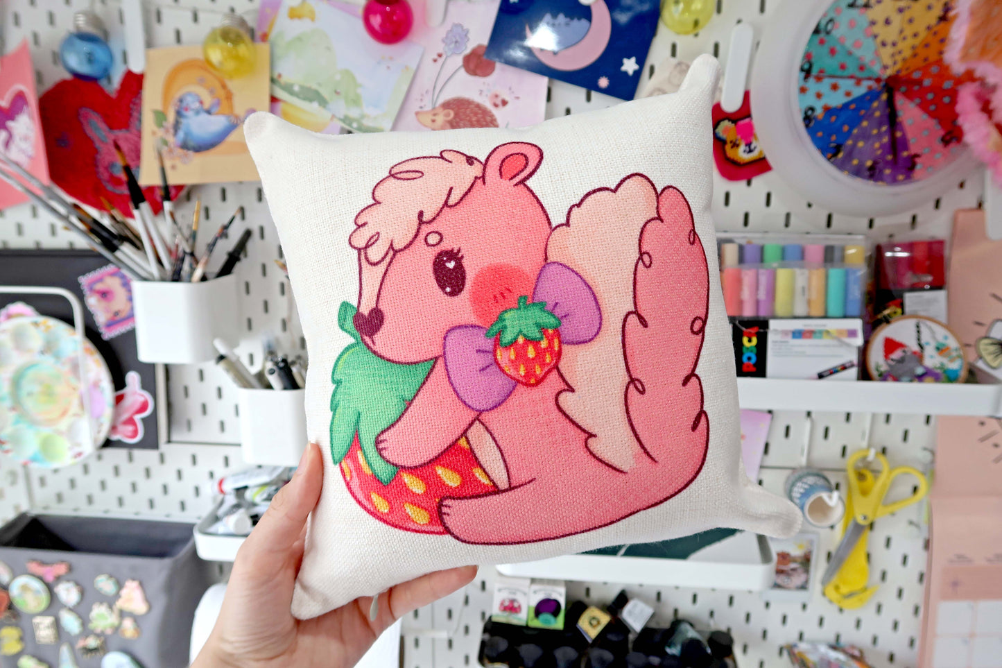 Strawberry Skunk Cushion