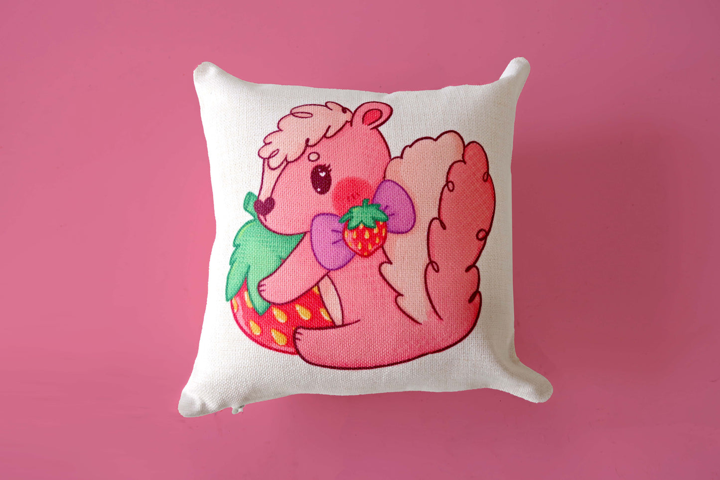 Strawberry Skunk Cushion