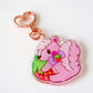 Strawberry Skunk Acrylic Keyring