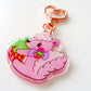 Strawberry Skunk Acrylic Keyring