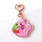 Strawberry Skunk Acrylic Keyring