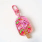 Strawberry Skunk Ice Lolly Acrylic Keyring