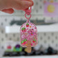 Strawberry Skunk Ice Lolly Acrylic Keyring