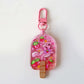 Strawberry Skunk Ice Lolly Acrylic Keyring