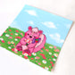 Strawberry Skunk Flower Field 148mm Mini Print