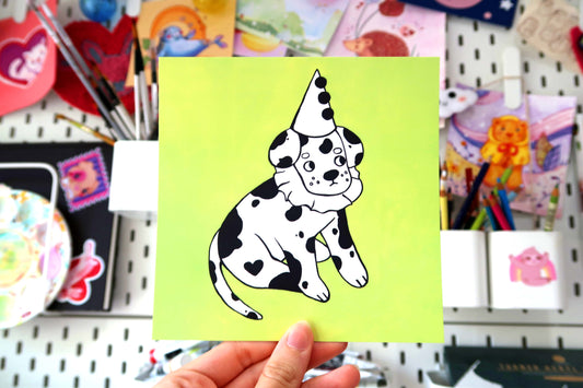 Clown Dog 148mm Mini Print