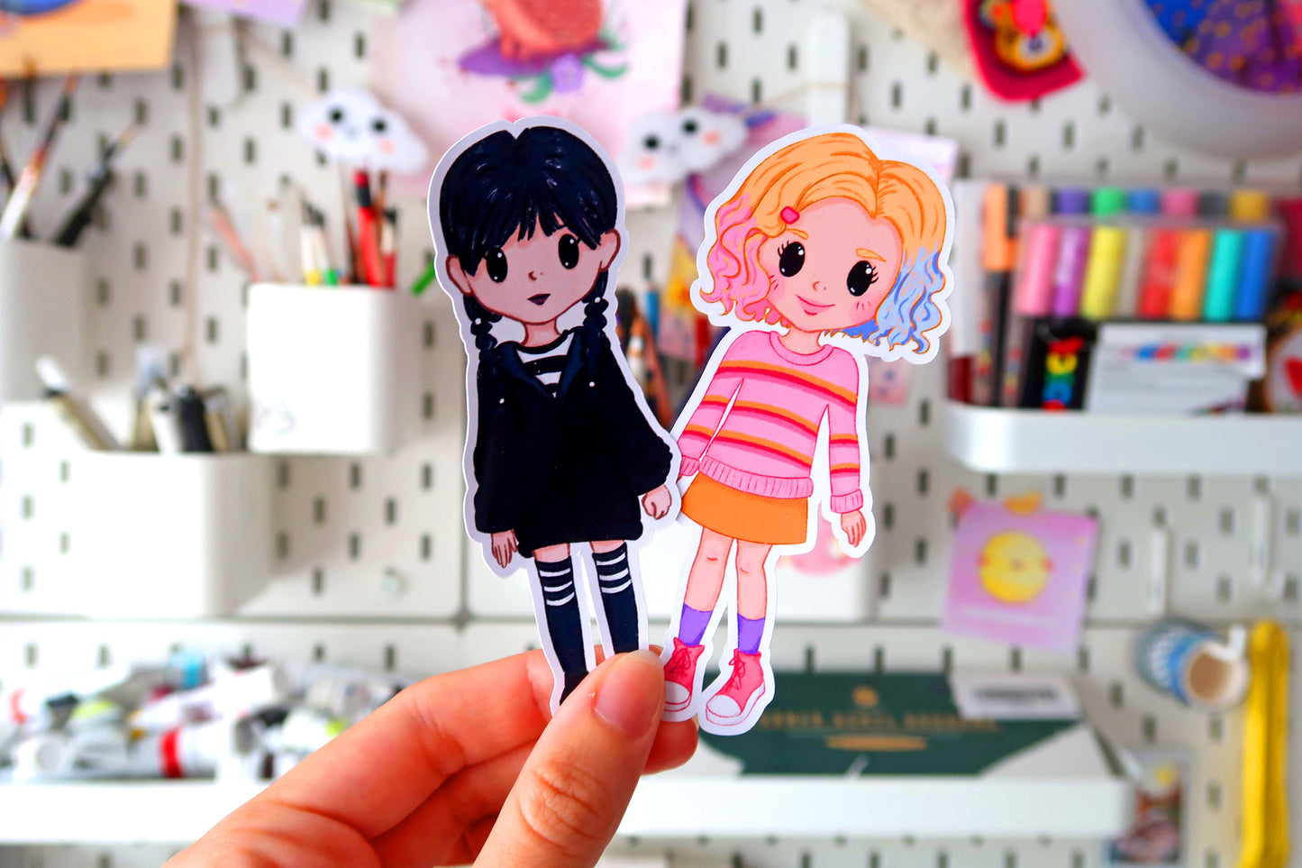 Wednesday Addams and Enid Sinclair Stickers
