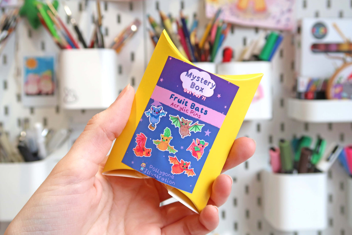 Fruit Bat Mystery Box Acrylic Pins Surprise