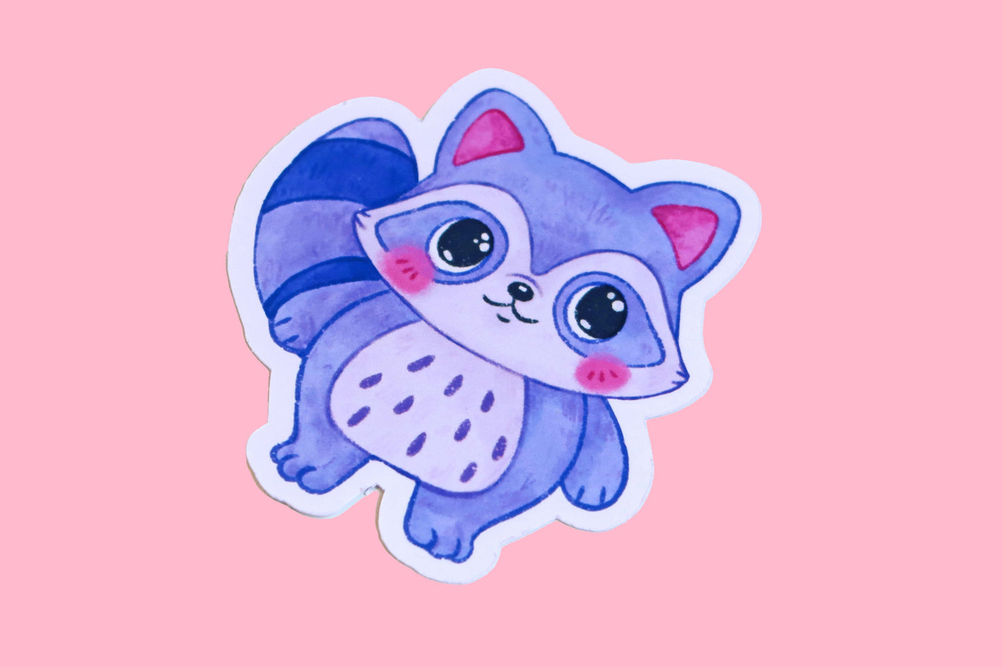 Purple Raccoon Sticker