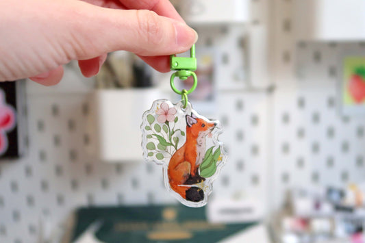 Fox Acrylic Keyring