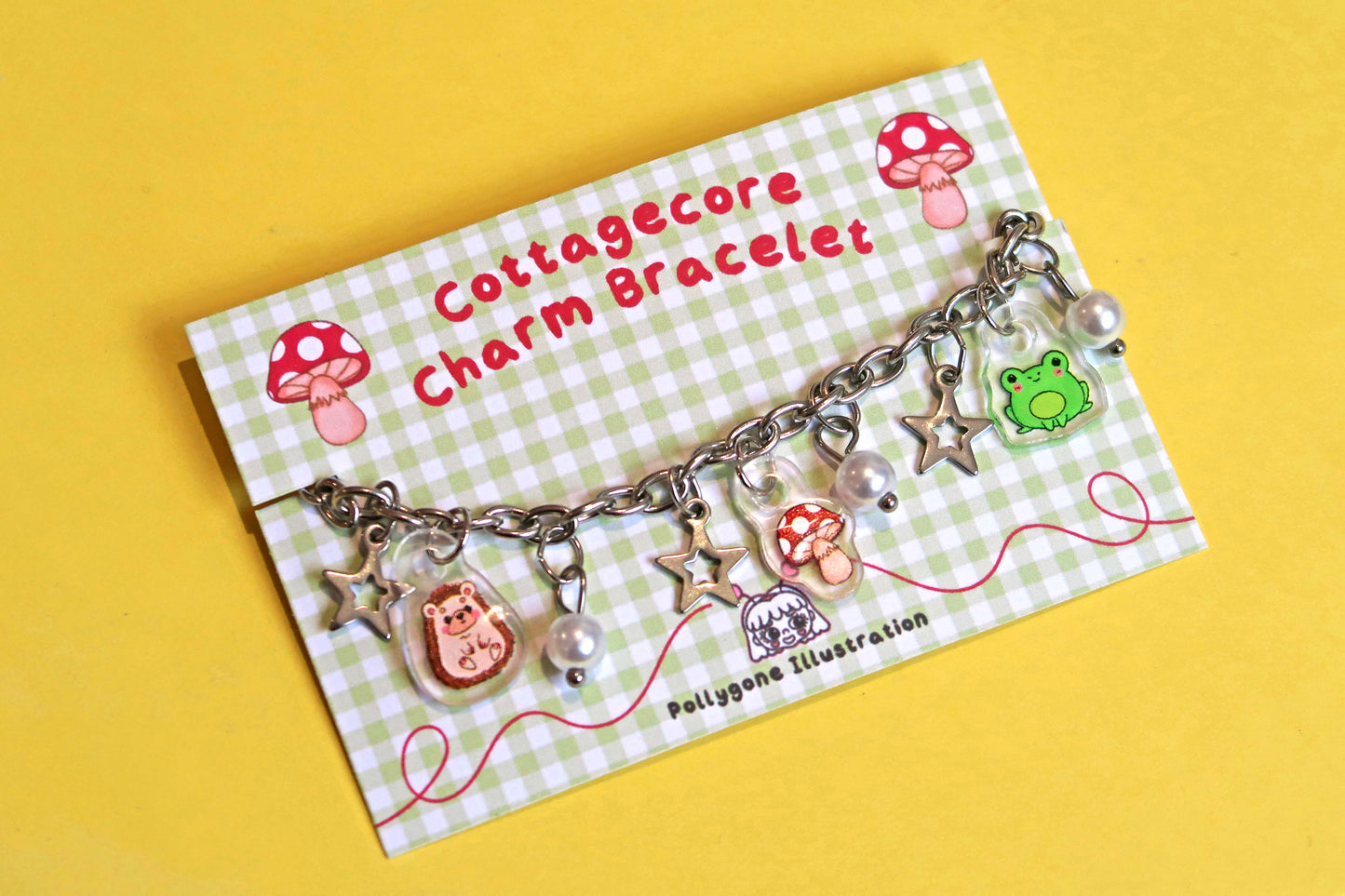 Cottage Core Acrylic Charm Bracelet