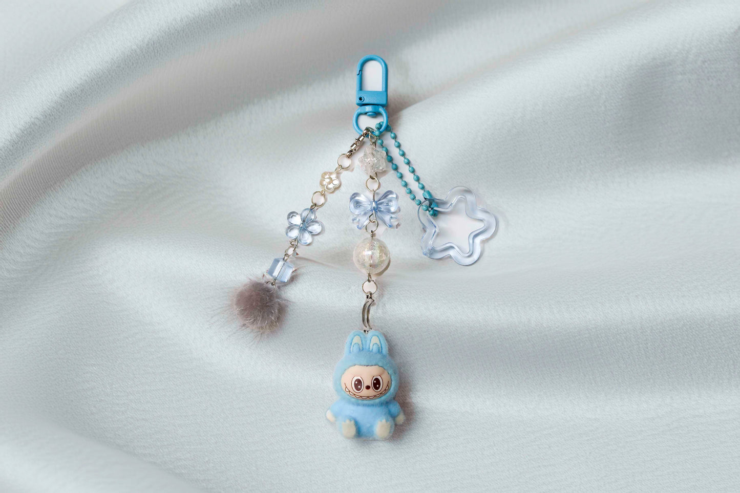 Labubu Bubbles Beaded Keyring