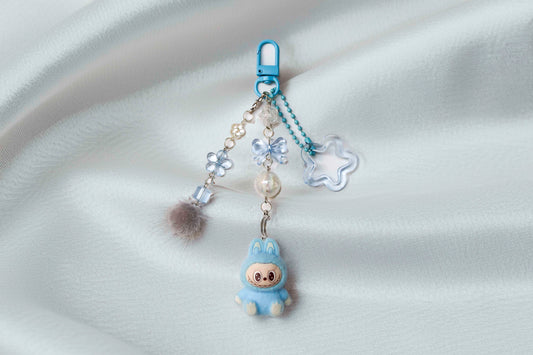 Labubu Bubbles Beaded Keyring