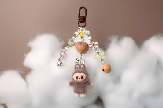 Labubu Boom Beaded Keyring