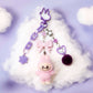 Labubu Lavender Beaded Keyring