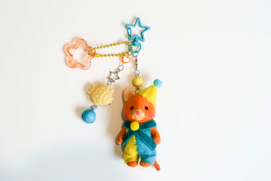 Orange Clown Cat Child - Sylvanian Families Keyring