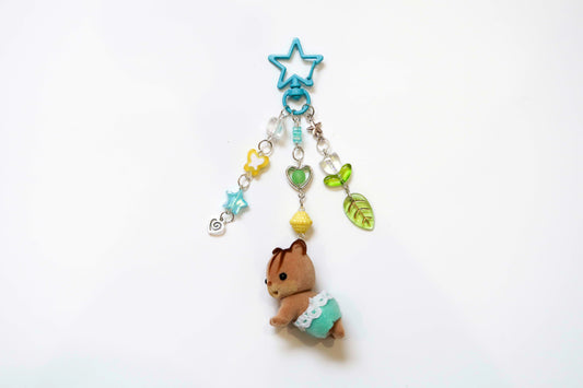 Crawling Walnut Squirrel Baby - Sylvanian Families Keyring