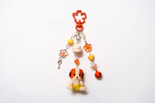 Sitting Chiffon Dog Baby - Sylvanian Families Keyring