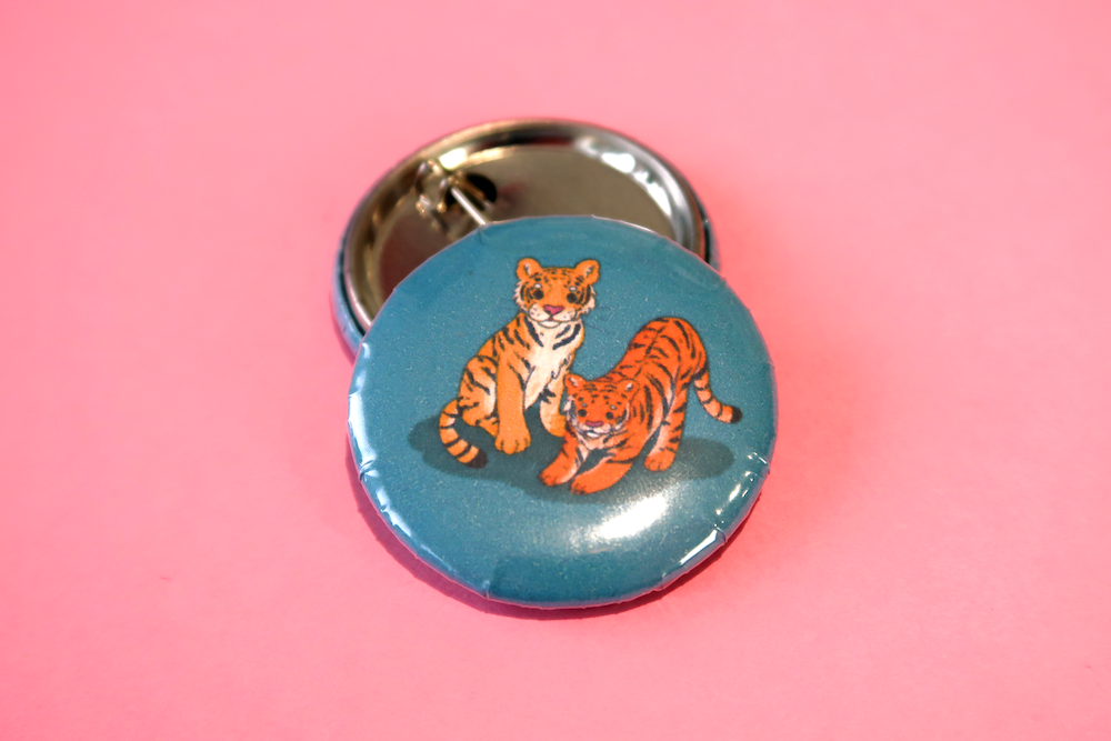 Tiger Button Badge