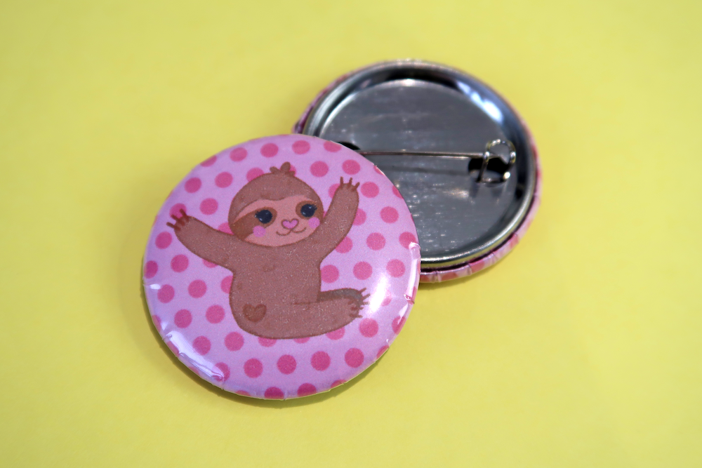 Simon Sloth Button Badge