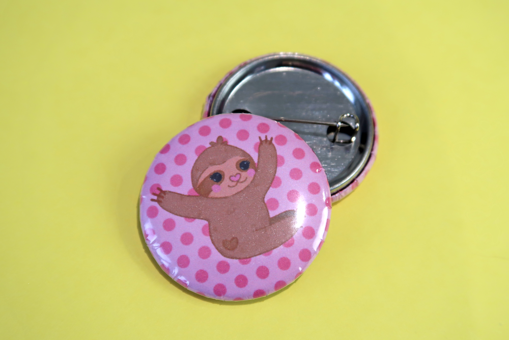 Simon Sloth Button Badge