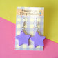 Flat Star Earrings - CHOOSE YOUR COLOUR (sterling silver plated, hypoallergenic)