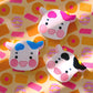 Blueberry Acrylic Cow Badge