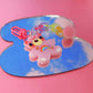 Pink Rainbow Bear Keyring