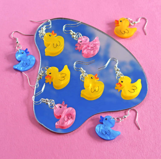 Rubber Duck  Dangly Earrings