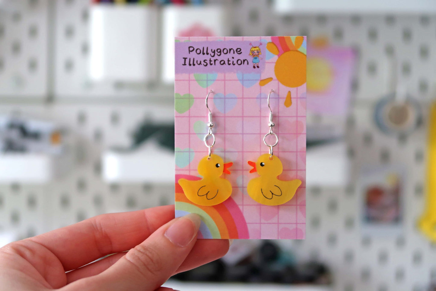 Rubber Duck  Dangly Earrings